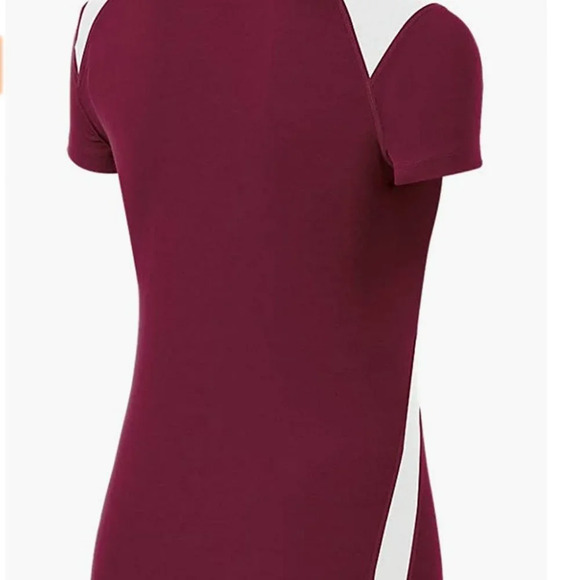 NWT ASICS Women's Set Jersey Cardinal/White XS - Picture 2 of 2